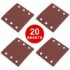 Wolf 20pc Rectangular Sanding Sheets 80 Grit