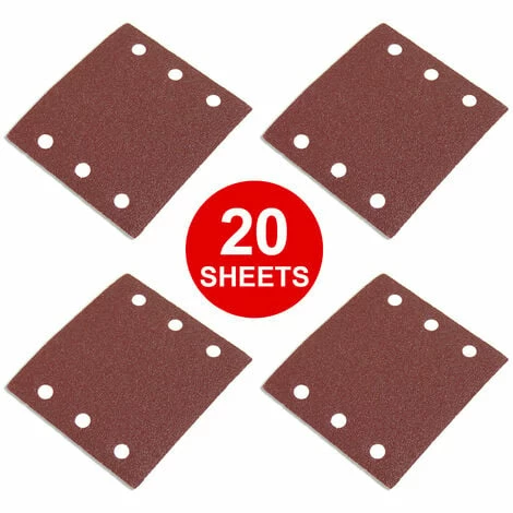 Wolf 20pc Rectangular Sanding Sheets 80 Grit 1 Wolf 20pc Rectangular Sanding Sheets 80 Grit