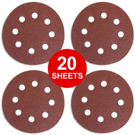 Wolf 20pc Circular Sanding Disc 80 Grit 1 Wolf 20pc Circular Sanding Disc 80 Grit
