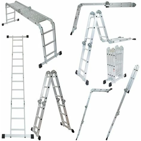 Wolf 11 In 1 Aluminium Folding Ladder 1 Wolf 11 In 1 Aluminium Folding Ladder