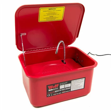 Wolf 3.5 Gallon Bench Top Parts Washer Cleaning & Degreasing Tank 1 Wolf 3.5 Gallon Bench Top Parts Washer Cleaning & Degreasing Tank